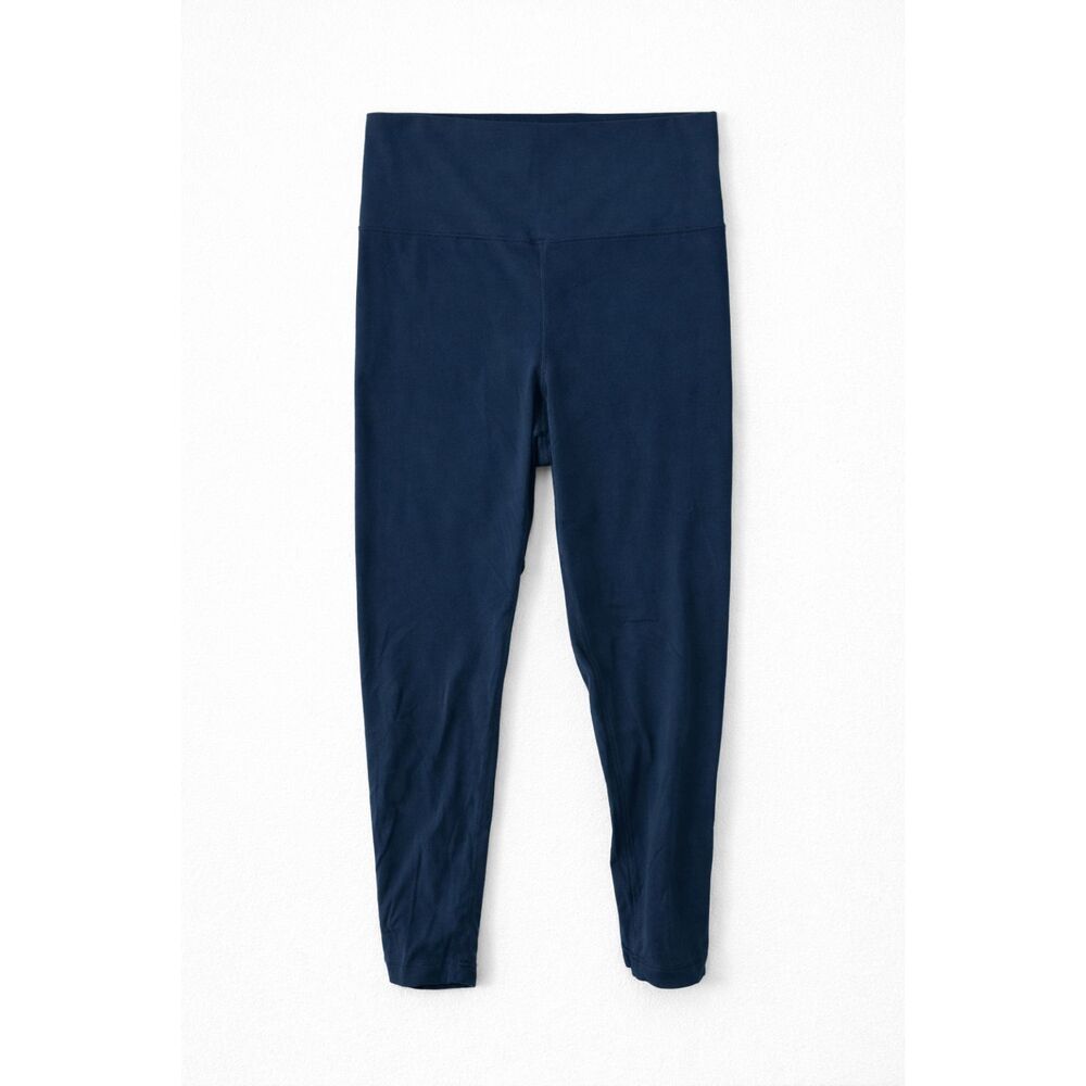 90 Degree‎ by Reflex Navy High Rise Leggings L Sculpt Yoga Gym Athleisure